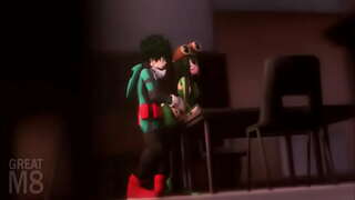 Персонажи моей Героической Академии занимаются сексом